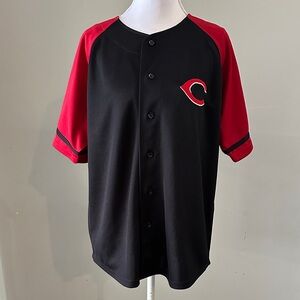 Kids Black and Red Baseball Jersey